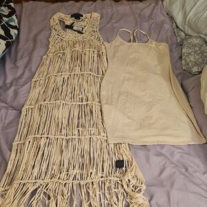 Kardashian Kollection Cream Maxi Dress